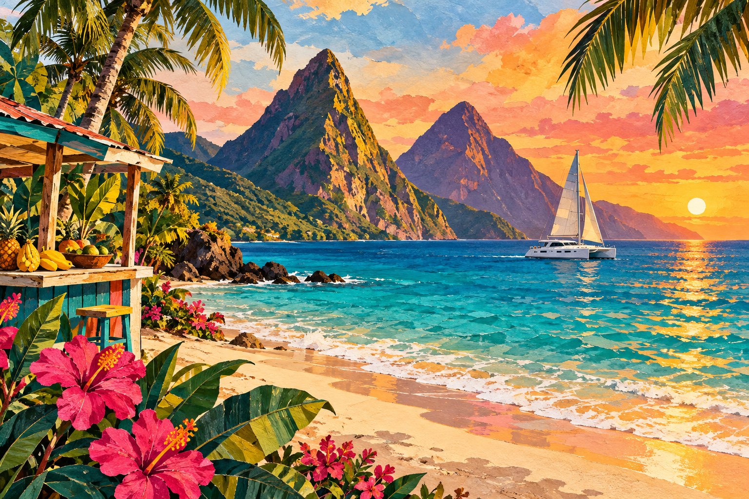 Illustrated Southern Caribbean island adventures