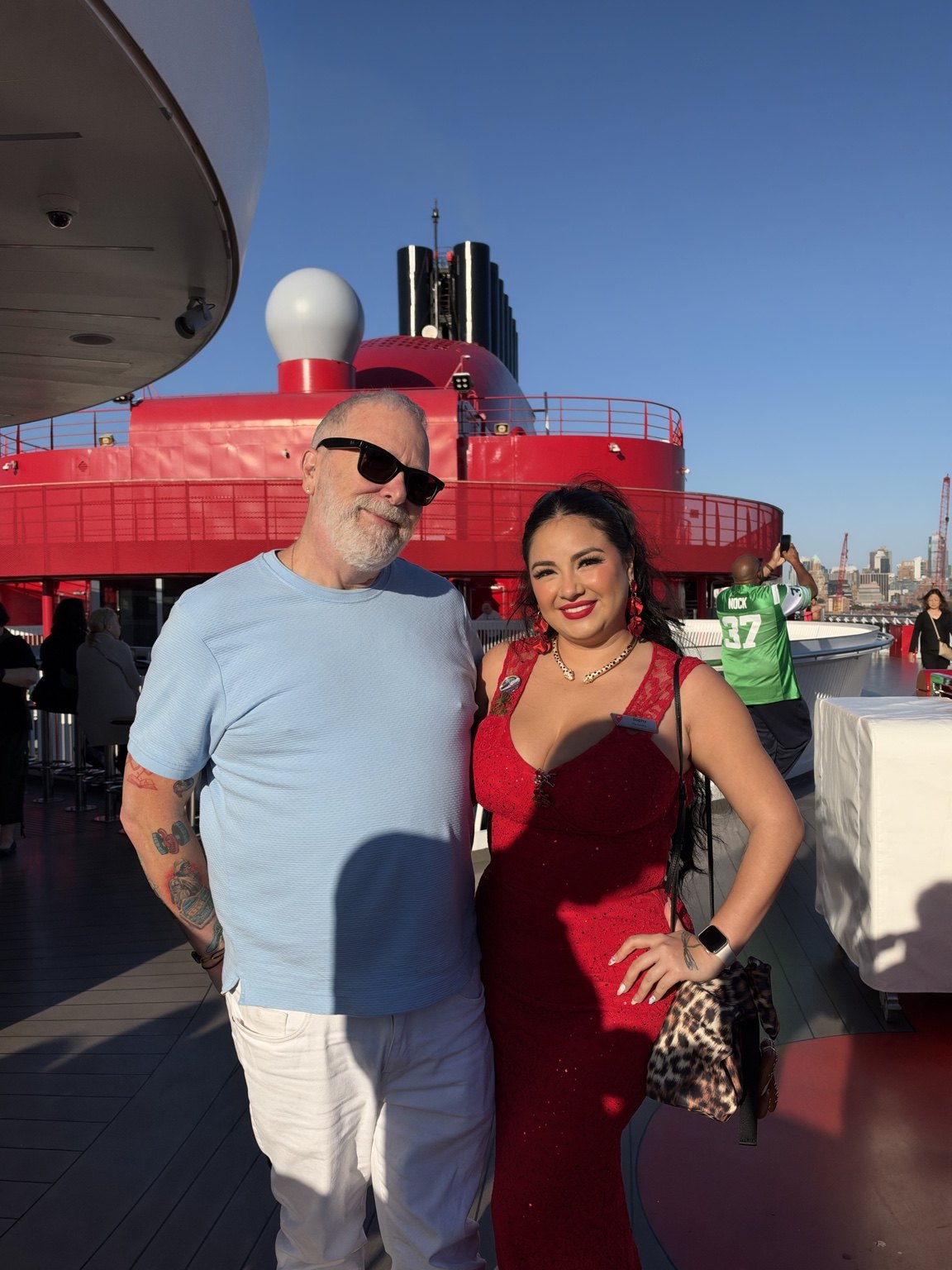 Sunshine and company out on deck.