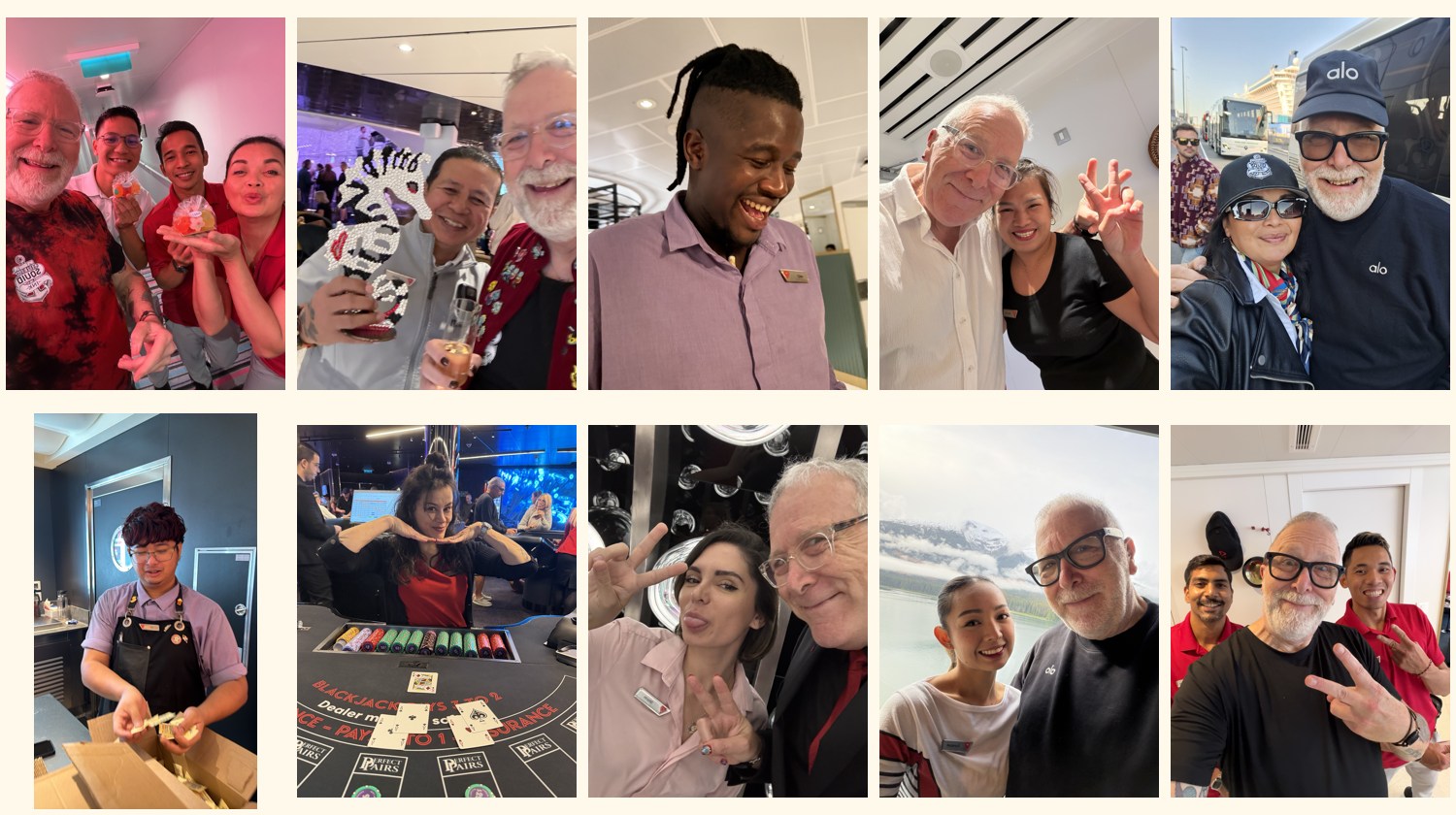 A collage of memories from Mark’s voyages