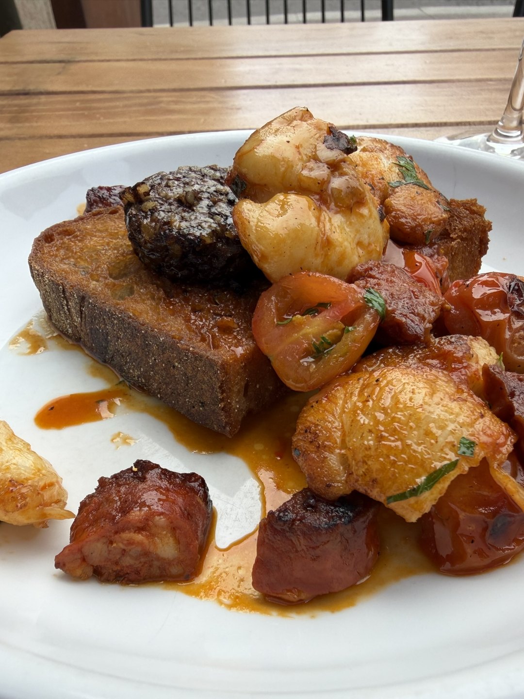 One of the dishes from our lunch at Ox and Finch.